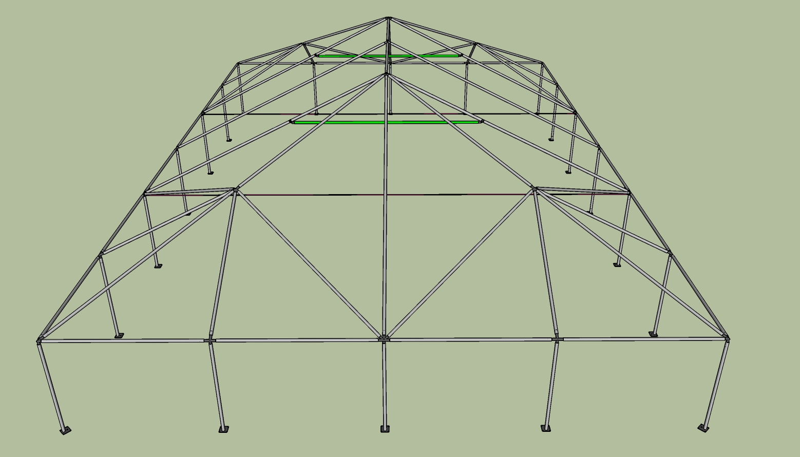 40x60 frame tent side view